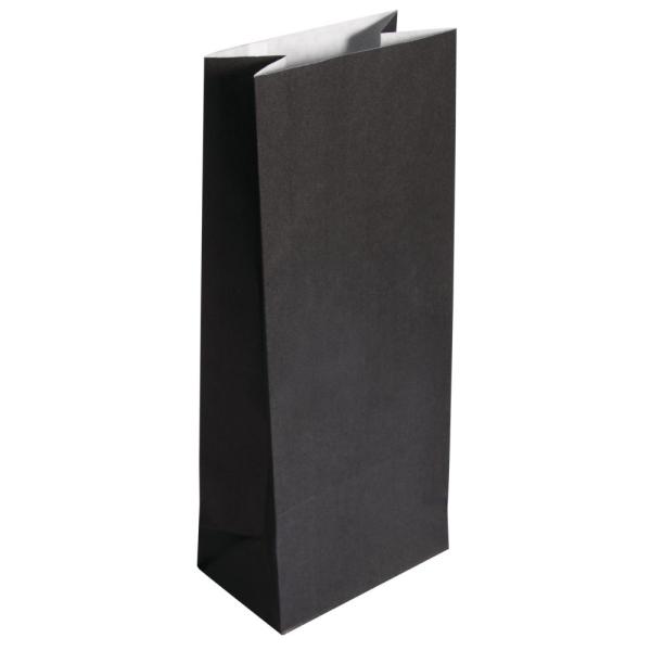 Rayher Papier-Blockbodenbeutel, schwarz, 10x24x6cm, 80g/m², SB-Btl. 25Stück 