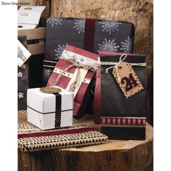 Rayher Papier-Blockbodenbeutel, bordeaux, 10x24x6cm, 80g/m², SB-Btl. 25Stück