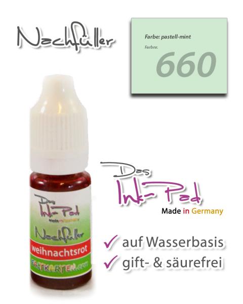 Nachfüller 10ml in pastell-mint für Das Ink-Pad - Stempelkissen