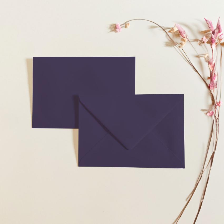 Briefumschläge - Briefhüllen in aubergine, DIN B6 120g/m² oF, Nassklebung