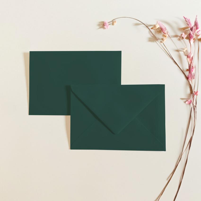 Briefumschläge - Briefhüllen in samtgrün, DIN B6 120g/m² oF, Nassklebung