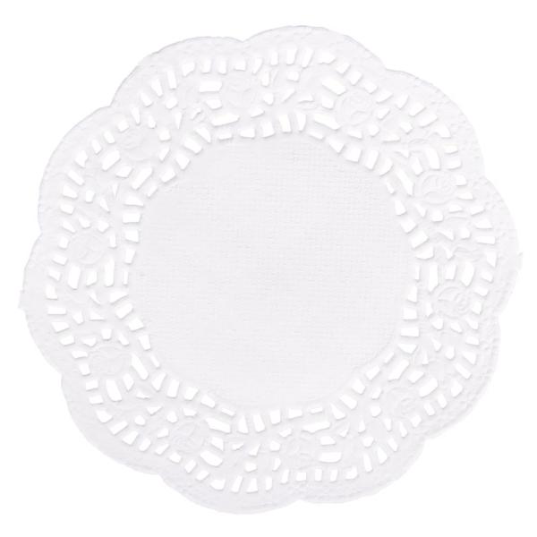 Rayher Spitzenpapier Rund, 11cm °, weiß, SB-Btl 40Stück 