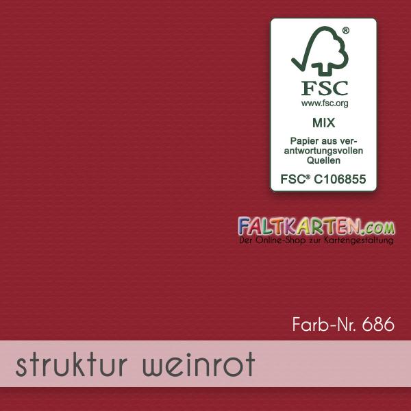 Cardstock "Struktur" 12"x12" 220g/m² (30,5 x 30,5cm) in struktur weinrot
