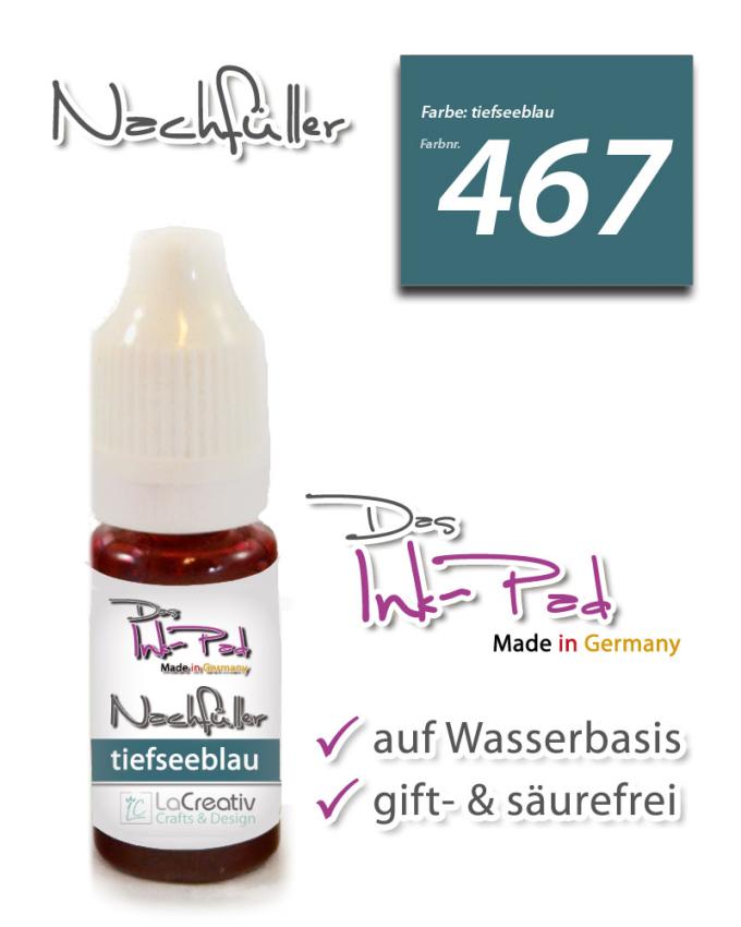 Das Ink-Pad - Nachfüller  6 x 3,5cm tiefseeblau
