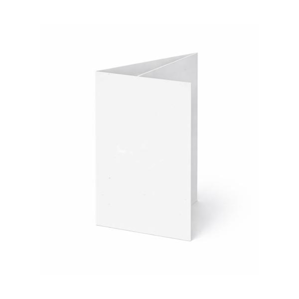 Trippelkarte - Leporello 220g/m² DIN A6 3-Fach in puderweiss