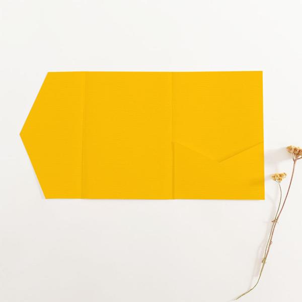 Pocketfold-Karte B6 Struktur-Karton "Struktur Honiggelb" Exklusiv Line