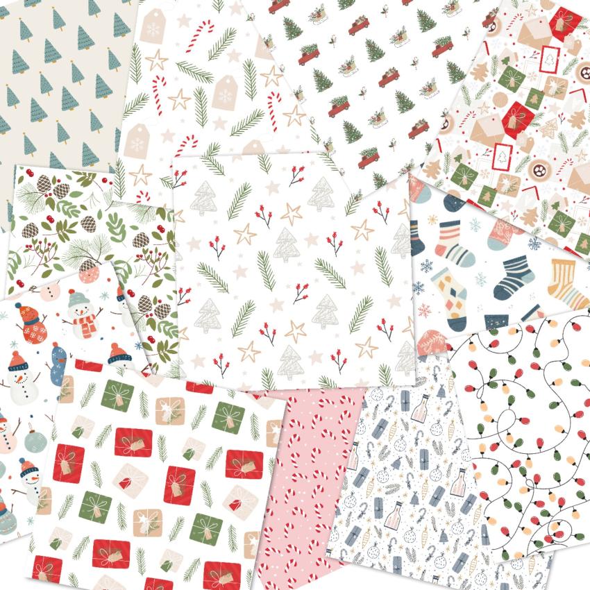 LaCreativ - Designpapier "Gemütliche Weihnachtszeit" Paper Pack 6x6" - 24 Bogen
