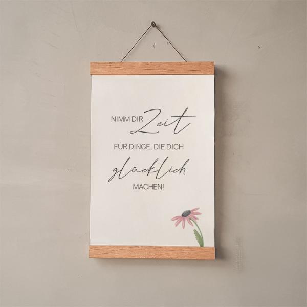 Spruchposter "Zeit für Dinge" | Geschenkidee | Personalisiert  | individuelles Bild | Wanddeko