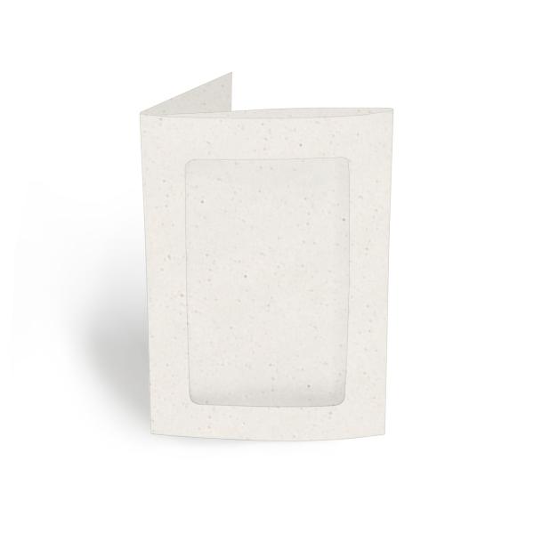 Passepartoutkarte rechteck 3-Fach DIN B6 in recycling bermgras