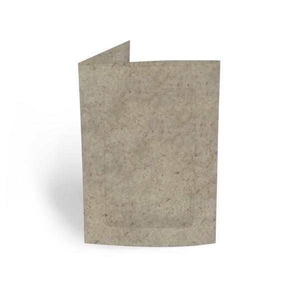 Passepartoutkarte rechteck 3-Fach DIN B6 in recycling silphie