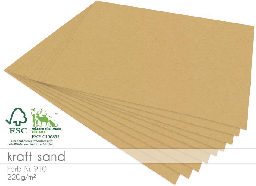 DIN A3 kraft sand Cardstock Bastelpapier