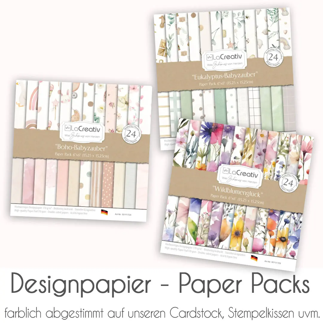 Designpapier und Paper Packs